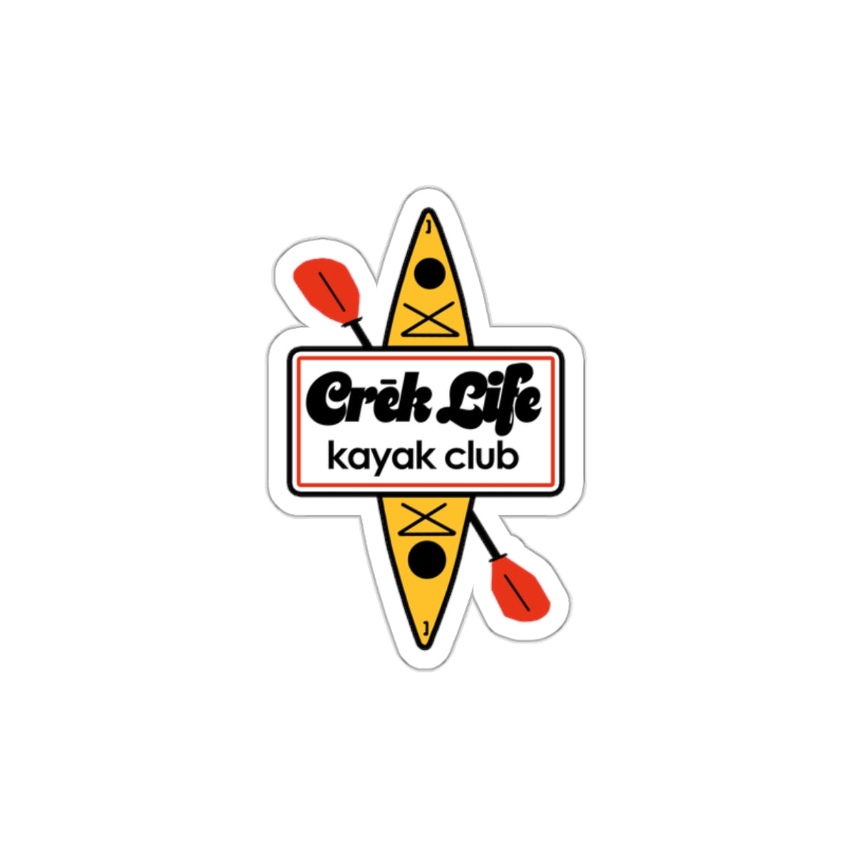 Crēk Life Kayak Club Vinyl Die-Cut Sticker