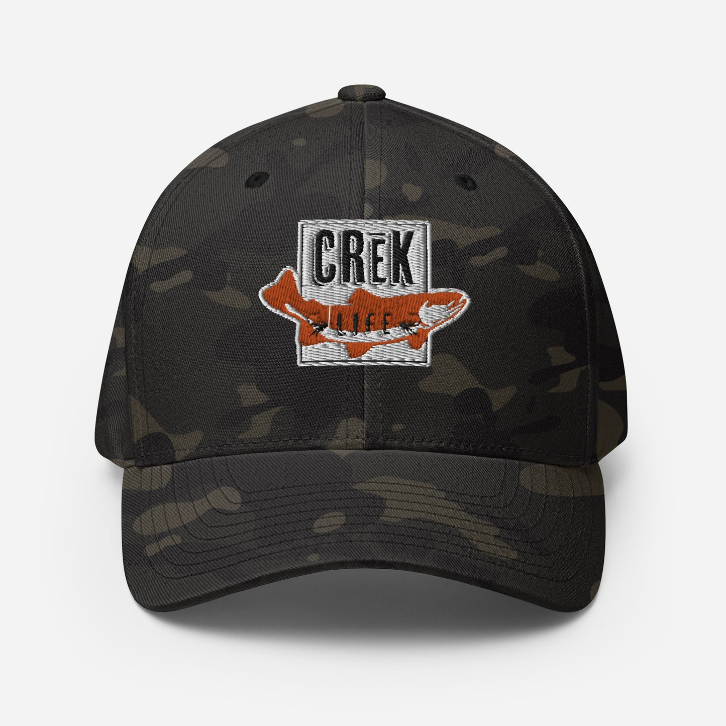 Crēk Life Trout Logo Stretch Fit Hat