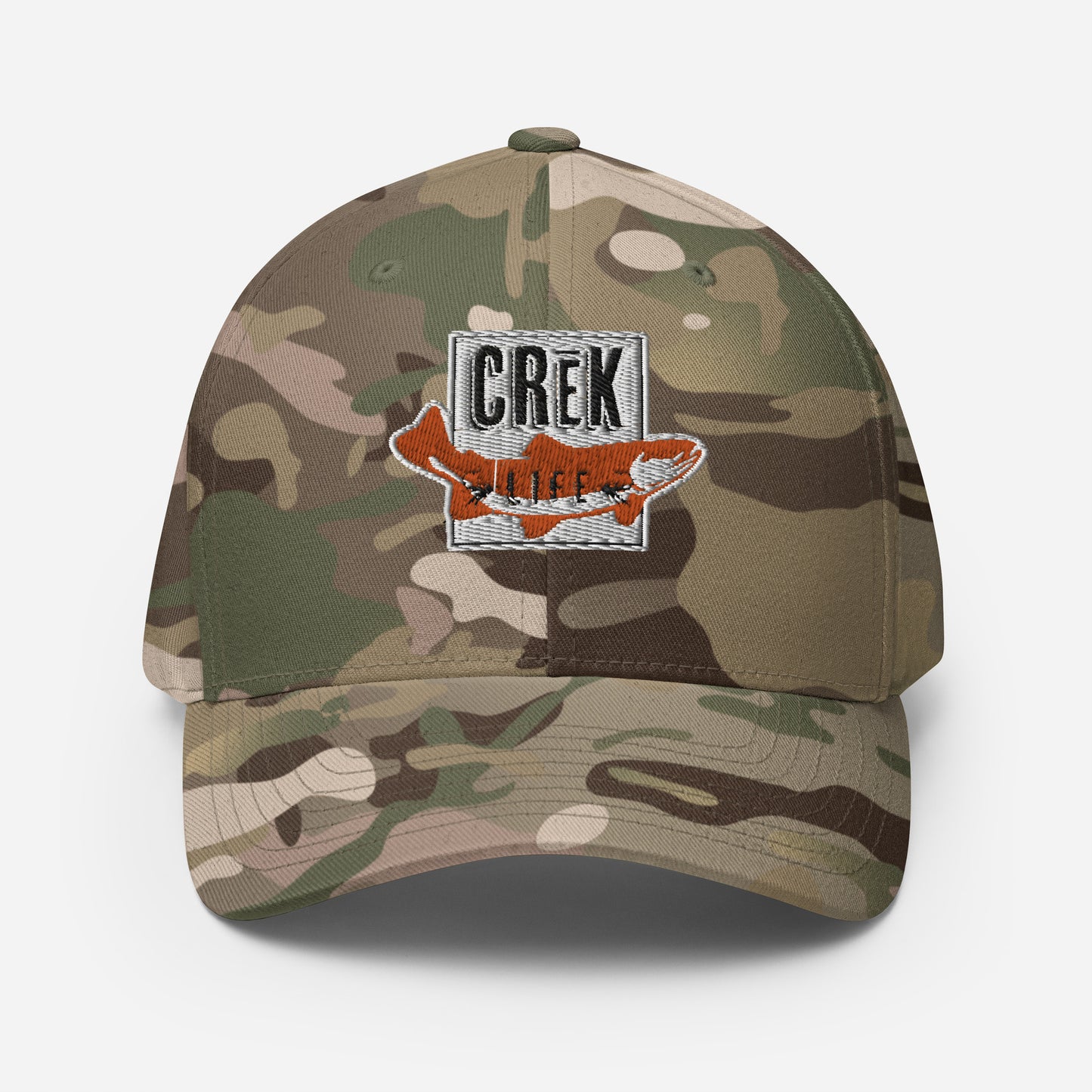 Crēk Life Trout Logo Stretch Fit Hat