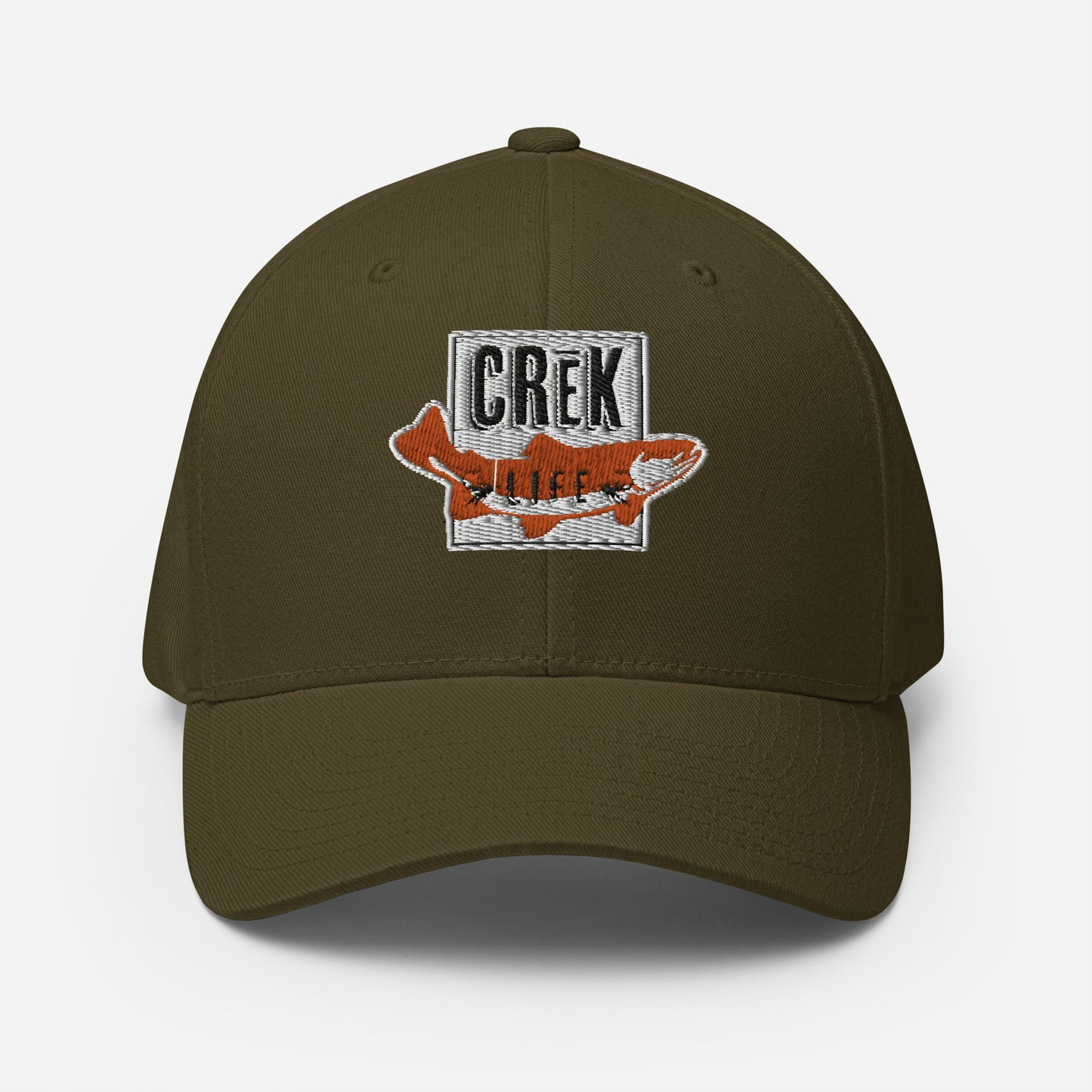 Crēk Life Trout Logo Stretch Fit Hat