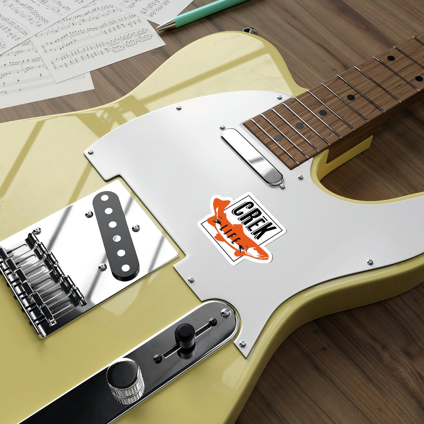 Crēk Life Trout Logo: Die-Cut Stickers