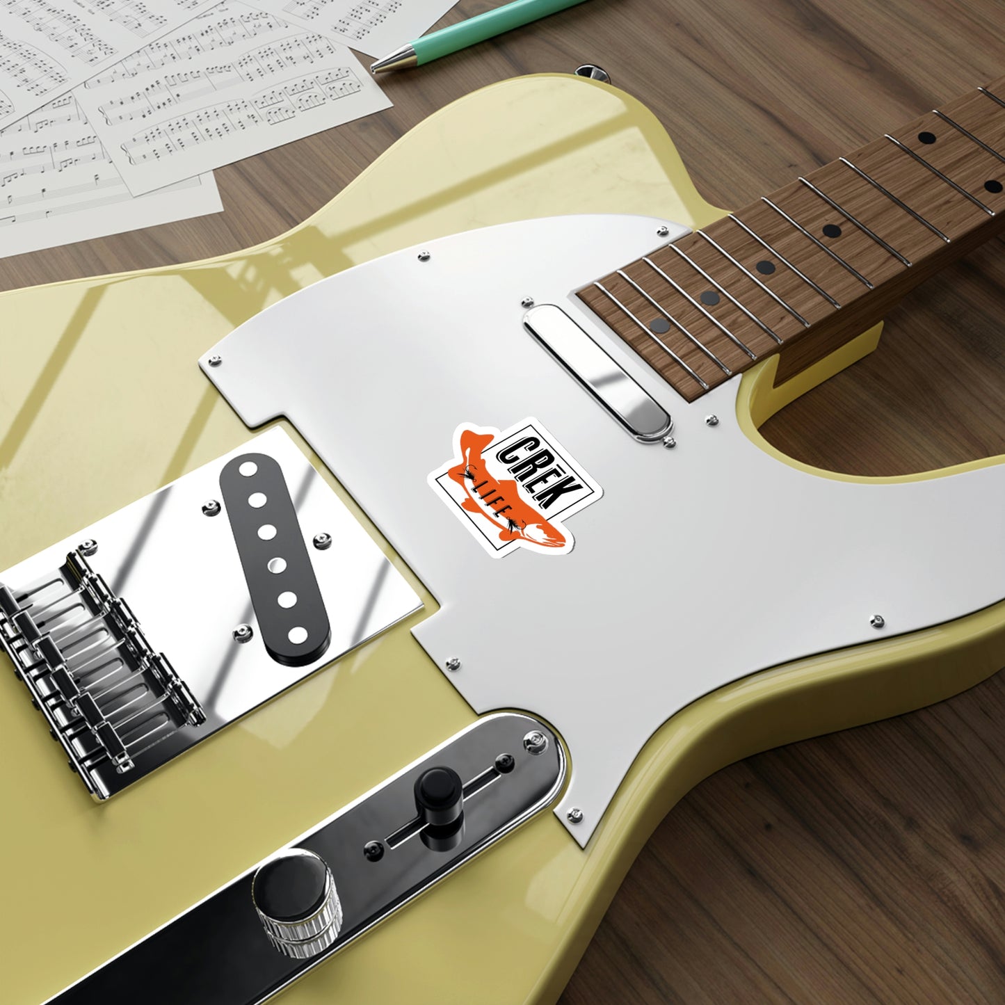 Crēk Life Trout Logo: Die-Cut Stickers
