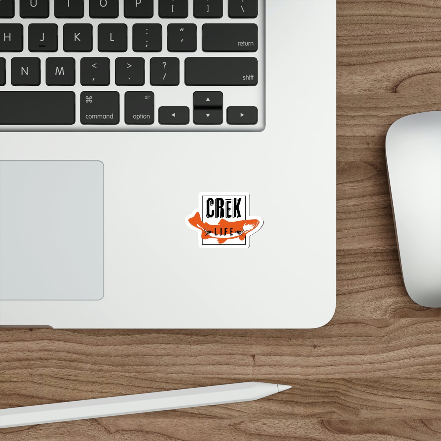 Crēk Life Trout Logo: Die-Cut Stickers