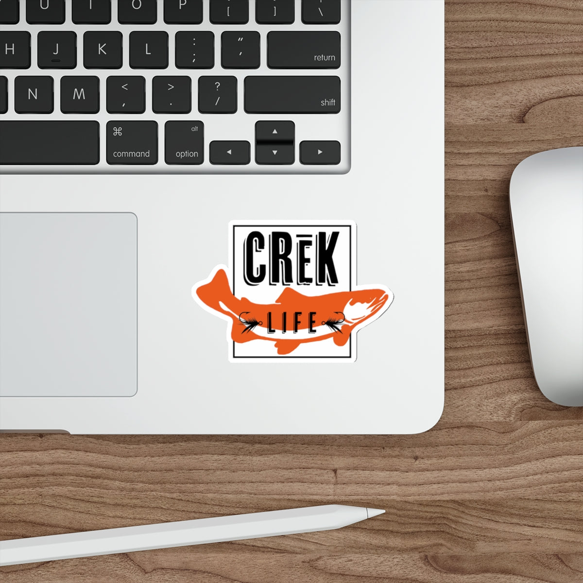 Crēk Life Trout Logo: Die-Cut Stickers