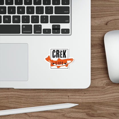 Crēk Life Trout Logo: Die-Cut Stickers