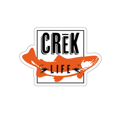 Crēk Life Trout Logo: Die-Cut Stickers