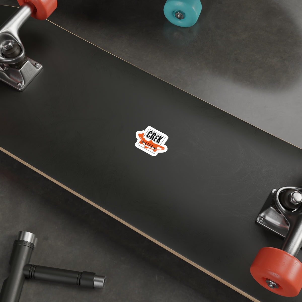 Crēk Life Trout Logo: Die-Cut Stickers